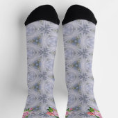 Chaussette Étoiles Argentées Et Roses Roses (Haut)