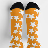Chaussette Étoiles blanches sur orange (Haut)