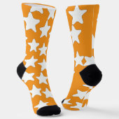 Chaussette Étoiles blanches sur orange (Angulaire)