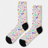 Chaussette Étoiles colorées blanches (Gauche)