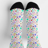 Chaussette Étoiles colorées blanches (Haut)