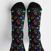 Chaussette Étoiles Colorées Noires (Haut)