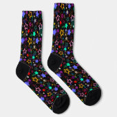 Chaussette Étoiles Colorées Noires (Droite)