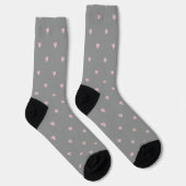 Chaussette Étoiles dans les coeurs sur gris (Droite)