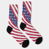 Chaussette Étoiles et rayures désespérées Patriotique (Droite)