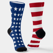 Chaussette Étoiles et rayures non assorties USA Flag Socks (Angulaire)