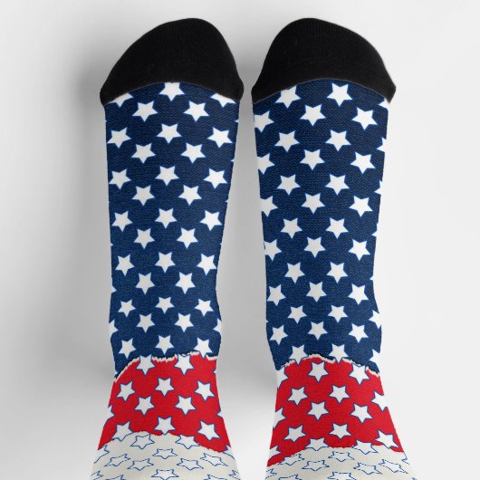 Chaussette Étoiles rouges blanches et bleues (Haut)