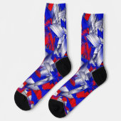 Chaussette Étoiles rouges blanches et bleues (Gauche)