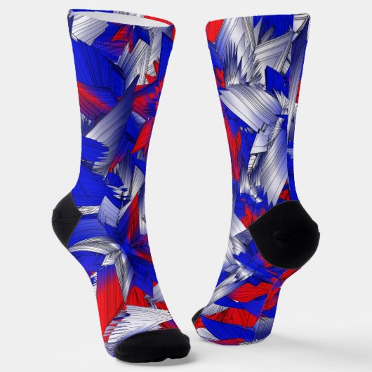 Chaussette Étoiles rouges blanches et bleues (Angulaire)
