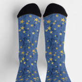 Chaussette Étoiles sur fond bleu (Haut)