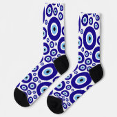 Chaussette Evil Eye Pattern, Greek Eye, Turkish Eye, Nazar (Gauche)