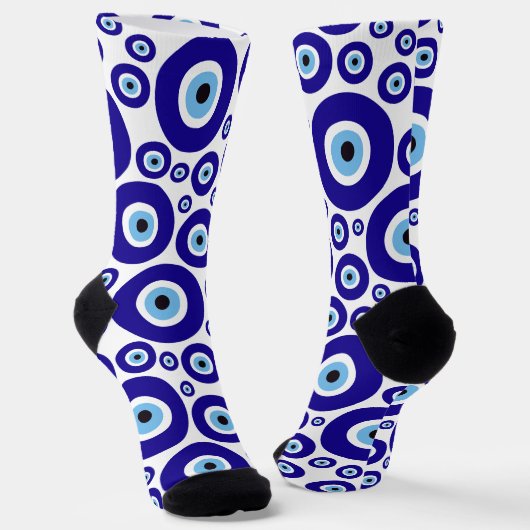 Chaussette Evil Eye Pattern, Greek Eye, Turkish Eye, Nazar (Angulaire)