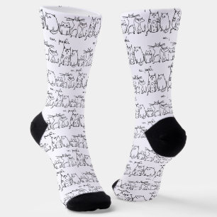 Chaussette Ew, Les Gens Drôle Amoureux de les chats Meowy