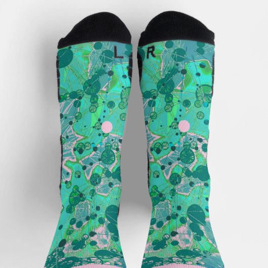 Chaussette Explorer la conception abstraite Turquoise (Haut)
