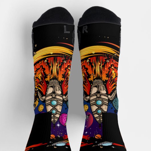 Chaussette Exploser le vaisseau spatial (Haut)