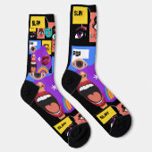 Chaussette Explosion Pop Art Audacieuse de Style Comic Rétro (Droite)
