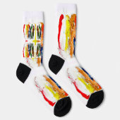 Chaussette Expression Abstraite des figures humaines en mouve (Droite)