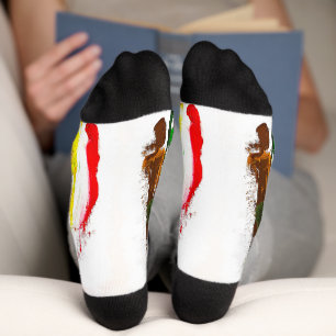 Chaussette Expression Abstraite des figures humaines en mouve