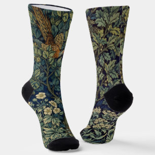 Chaussette Faisan d'arbre boisé William Morris