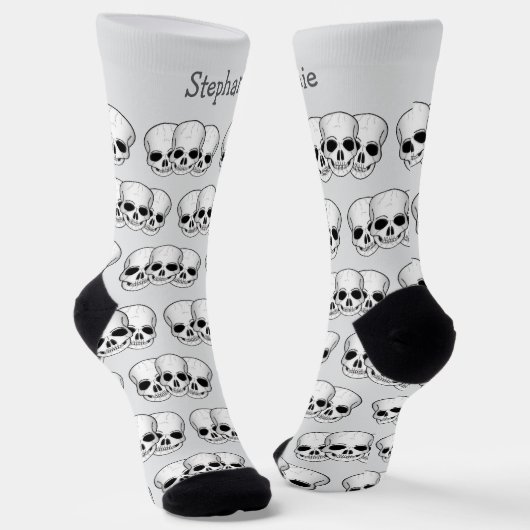 Chaussette Fantasy Art Skull  Design (Angulaire)