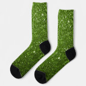 Chaussette Fausse verdure vert clair pailletée scintillante (Gauche)