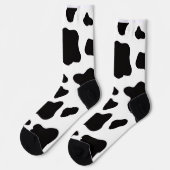 Chaussette Faux cuir de vache noir et blanc (Gauche)