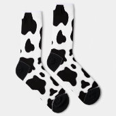 Chaussette Faux cuir de vache noir et blanc (Droite)
