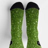 Chaussette Faux feuillage vert clair paillettes scintillement (Haut)