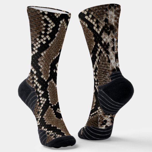 Chaussette Faux Reticulated Python Snakeskin (Angulaire)