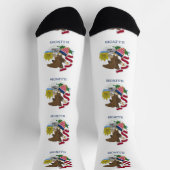 Chaussette Femmes chaussettes durables avec drapeau de l'Illi (Haut)