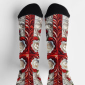 Chaussette Femmes chaussettes durables avec Rose anglais (Haut)