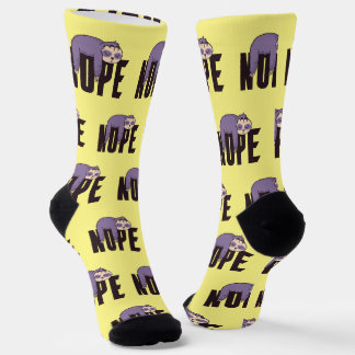 Chaussette Fente du jour de Lazy - "Nope" - Pour les amateurs