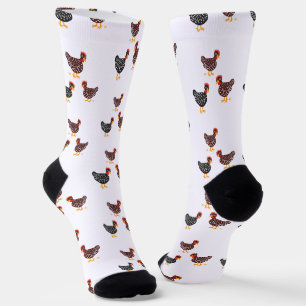 Chaussette Ferme de poulets et d'oeufs