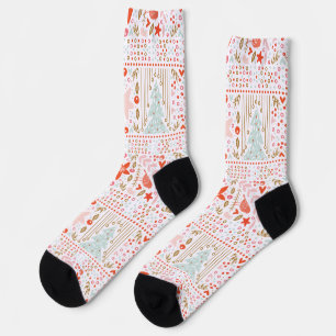 Chaussette Festin Pastel Joyeux Noël