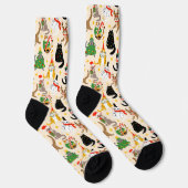 Chaussette Festive Chats Motif de Noël (Droite)