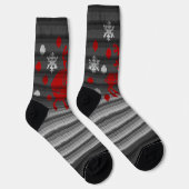 Chaussette Festive Christmas Socks Reindeer Knit Print Socks (Droite)