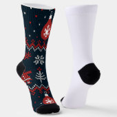 Chaussette Festive Knitted Snowflakes gingerbread pattern  (Angulaire)