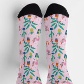 Chaussette Festive Tropical Noël Motif (Haut)
