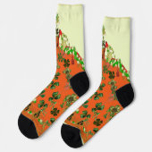 CHAUSSETTE FÊTE DE LA SAINT-PATRICK LADY ORANGE ET TRÈFLES (Gauche)