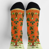CHAUSSETTE FÊTE DE LA SAINT-PATRICK LADY ORANGE ET TRÈFLES (Haut)