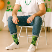 Chaussette Fête de la St Patrick à quatre feuilles