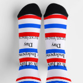 Chaussette Fête de l'indépendance des bandes bleues rouges 4  (Haut)