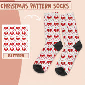 Chaussette Fête de Noël Reindeer Rouge Motif