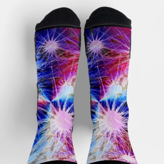 Chaussette Feu d'artifice Blue Maroon (Haut)