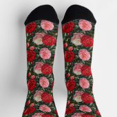 Chaussette Feuillage de camélia de luxe en fleurs (Haut)