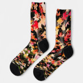 Chaussette Feuille d'érable aux couleurs vives (Gauche)