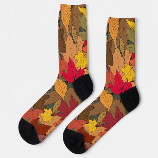 Chaussette Feuilles d'automne colorées (Gauche)