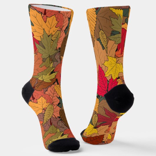 Chaussette Feuilles d'automne colorées (Angulaire)