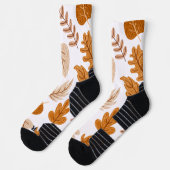 Chaussette Feuilles d'automne esthétiques, thème d'automne Mo (Gauche)