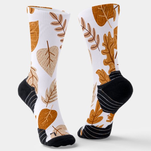 Chaussette Feuilles d'automne esthétiques, thème d'automne Mo (Angulaire)